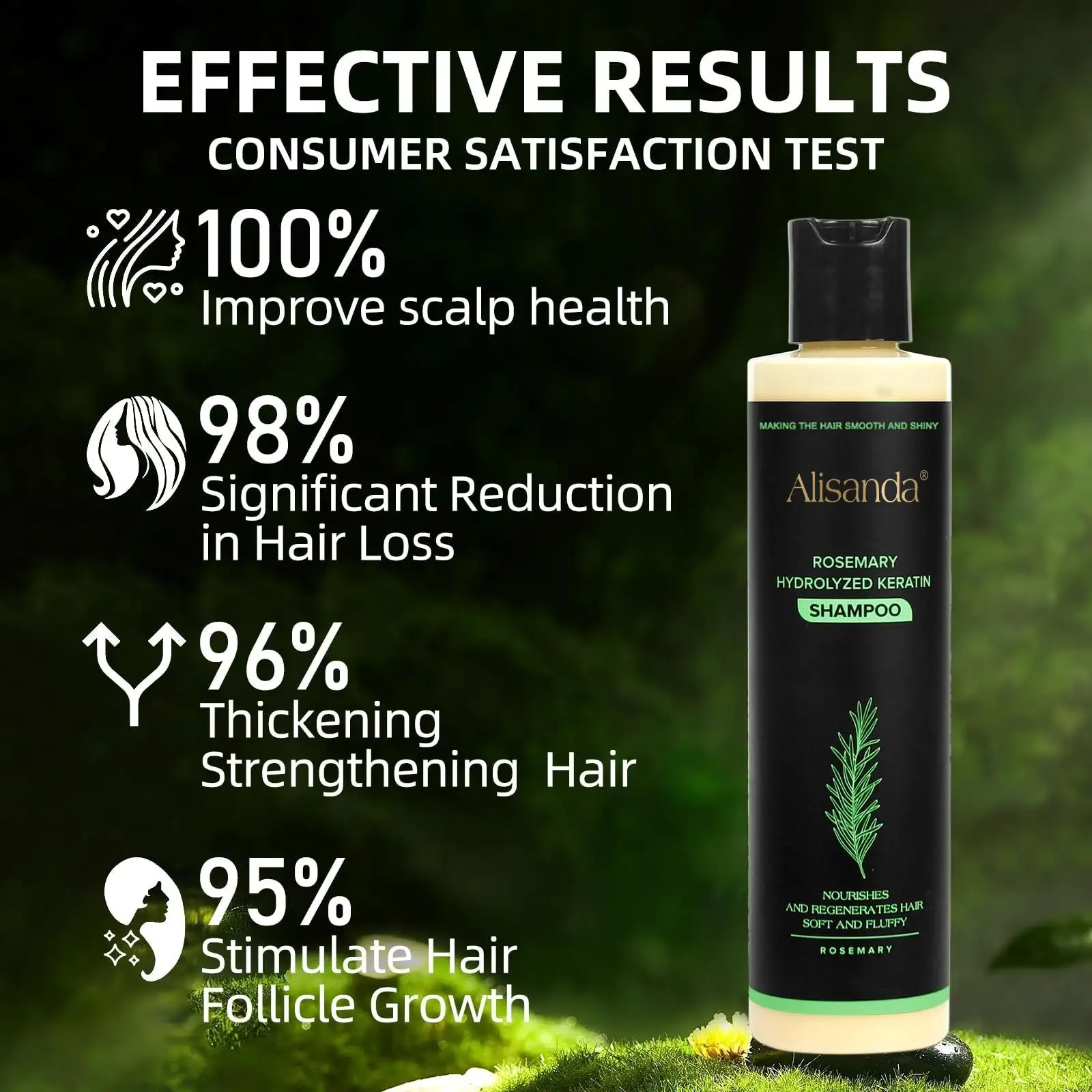 🔥**¡ÚLTIMO DÍA: 50% DE DESCUENTO!** - 🎅Champú orgánico de romero para el crecimiento del cabello - Image 4