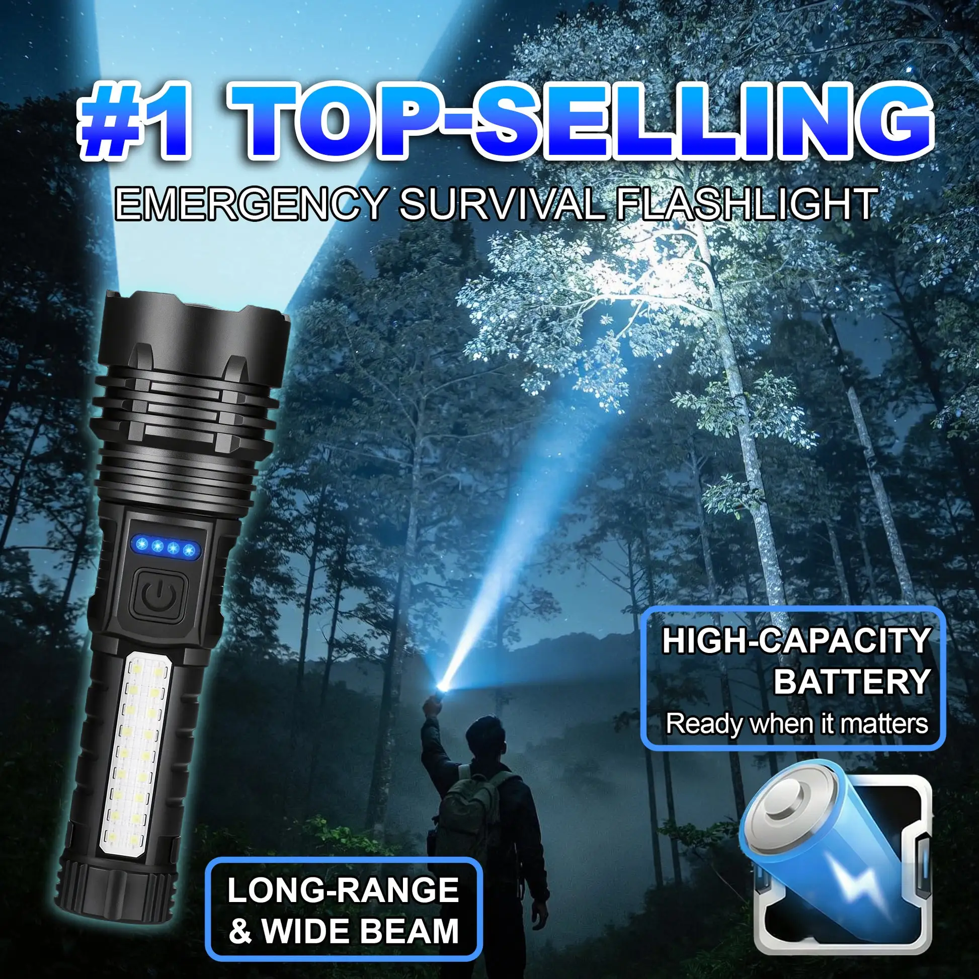 5 Modes Powerful Emergency Survival Flashlights