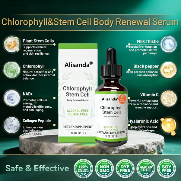 Chlorophyll & Stem Cell Body Rejuvenating Serum - Image 13