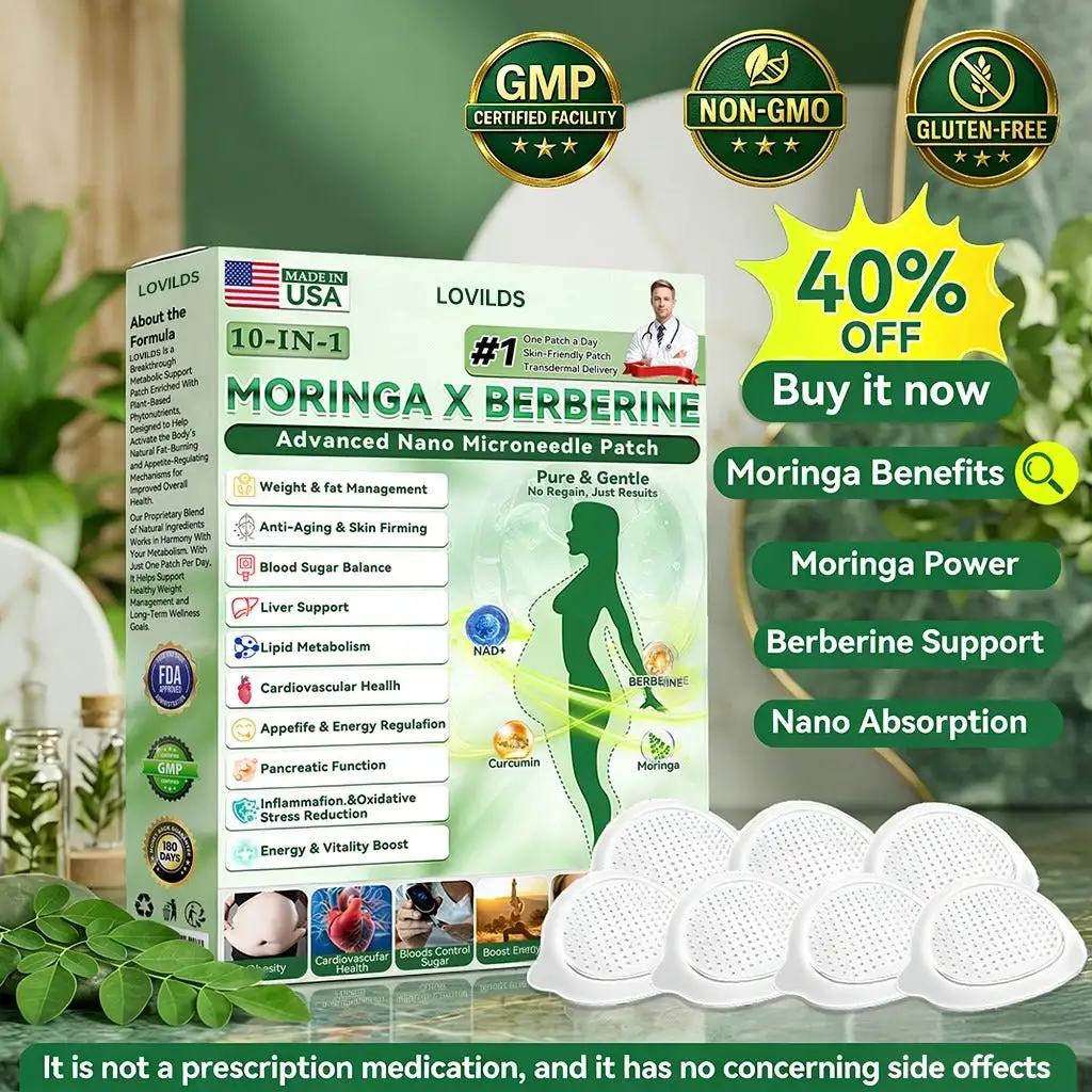 ๐ฅMade in USA | Moringa & Berberine 10-IN-1 Advanced Nano Microneedle Patch