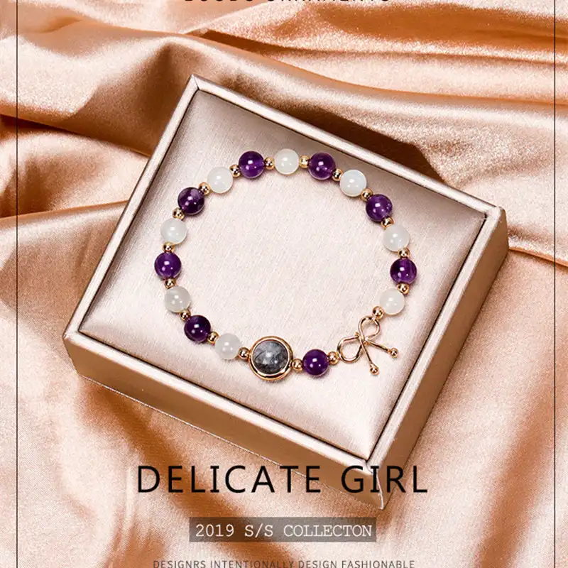 HealthyVibe Moonstone Amethyst Bracelet