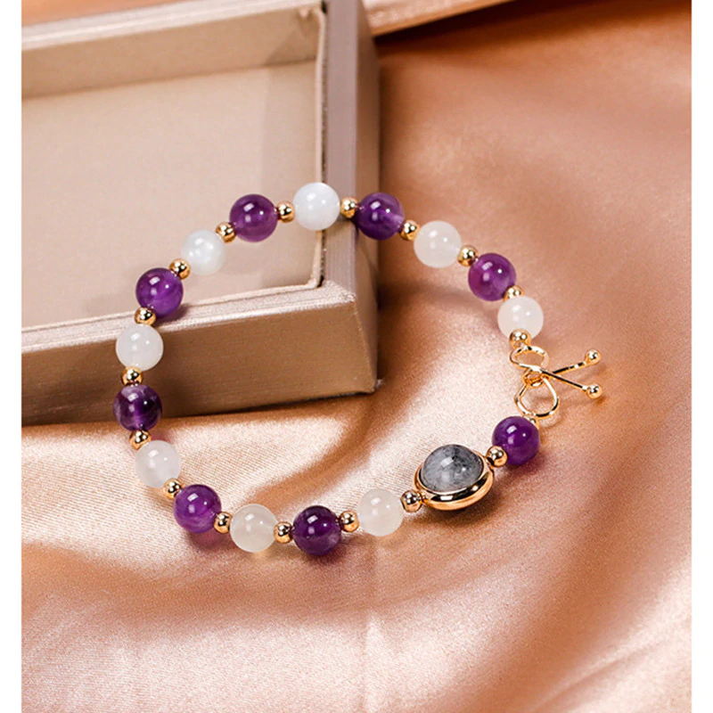 HealthyVibe Moonstone Amethyst Bracelet - Image 2