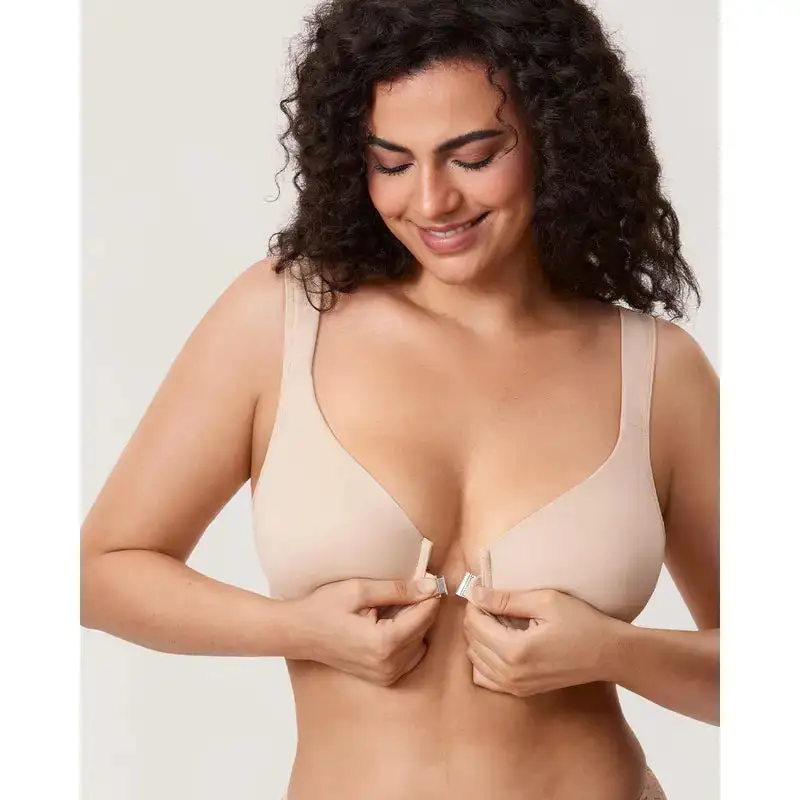 NESLEMY Women's Front Closure BrasPosture Full Coverage Plus Size Underwire - Image 6