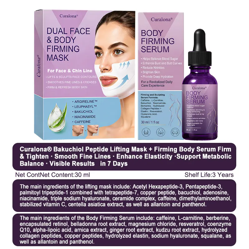 2-in-1 Bakuchiol Peptide Lifting Mask + Firming Body Serum - Image 17