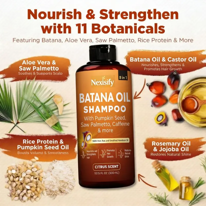Batana Oil Shampoo 300ml+Batana Oil Conditioner 300ml(1 Set) - Image 4
