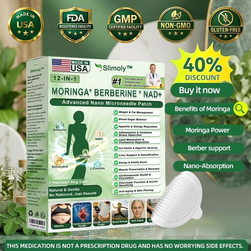 12-IN-1 Moringa * Berberine * NAD+ Advanced Nano Microneedle Patch