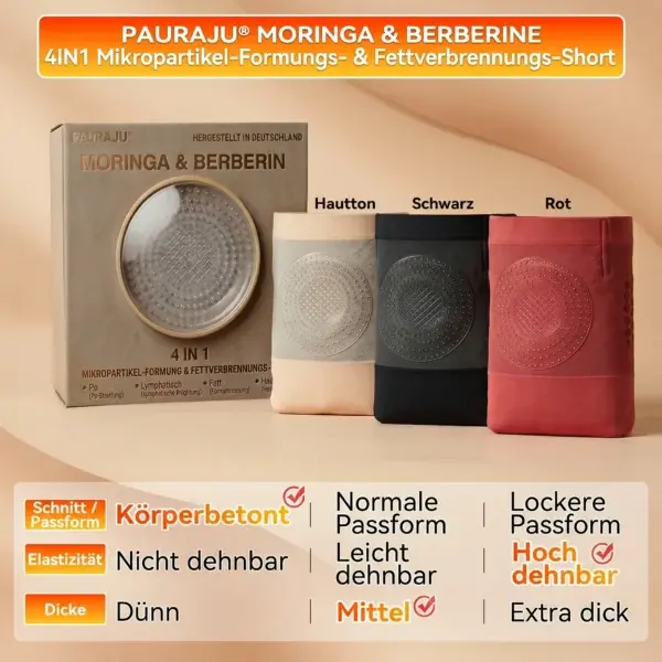 2026 NEUERSCHEINUNG 𝐌𝐨𝐫𝐢𝐧𝐠𝐚 & 𝐁𝐞𝐫𝐛𝐞𝐫𝐢𝐧 4-In-1 Mikropartikel-Formungs- & Fettverbrennungs-Shorts - Image 15