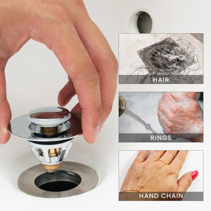Stainless Steel Rebound Core Push Drain Filter Prevents - Image 5