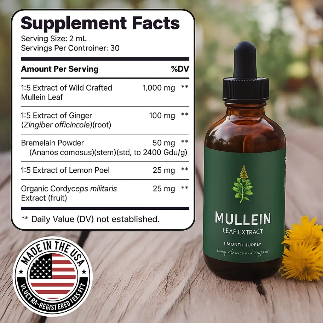 VOLT Mullein Leaf Drops Lung Cleanse & Support - Image 7