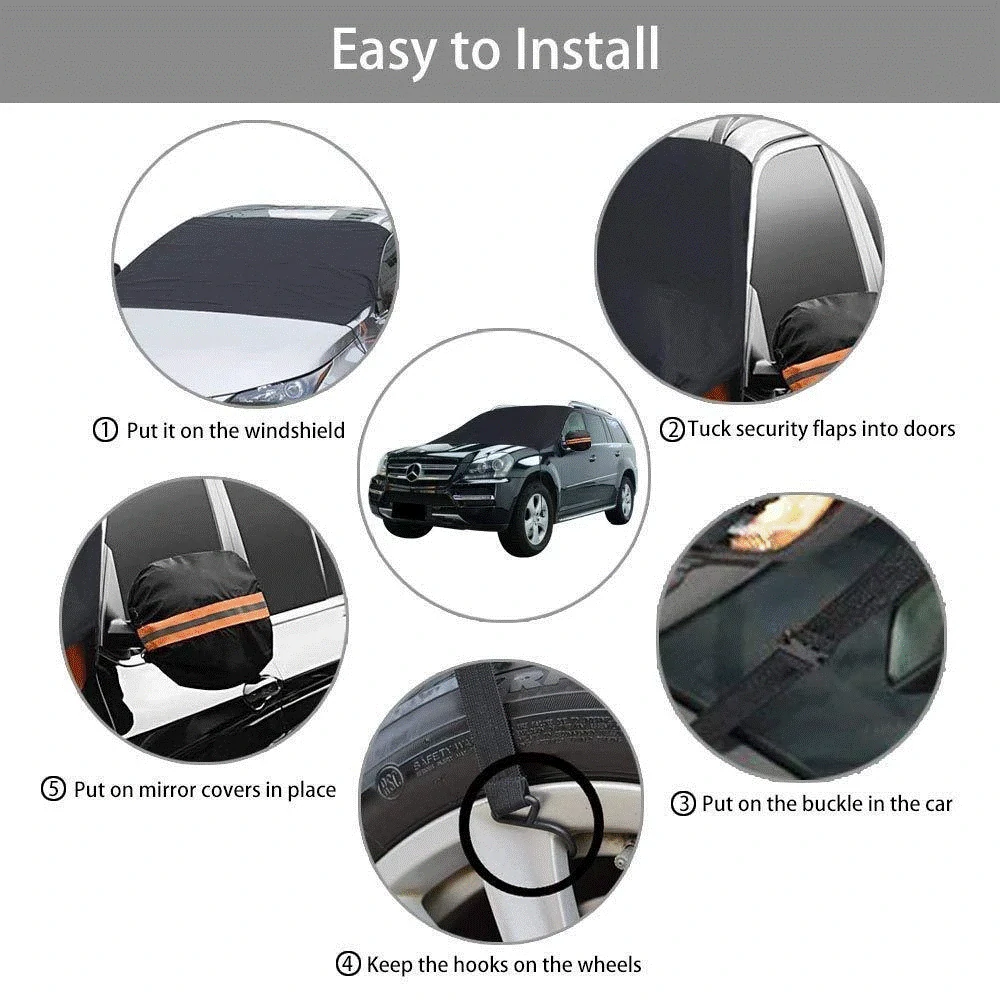 (🎄Early-Christmas Flash Sale🎄-48% OFF)Universal Premium Windshield Snow Cover Sunshade - Image 6