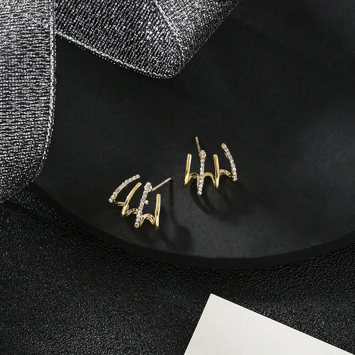 Shiny Crystal Earrings - Image 2