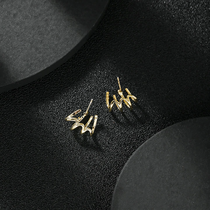 Shiny Crystal Earrings - Image 3
