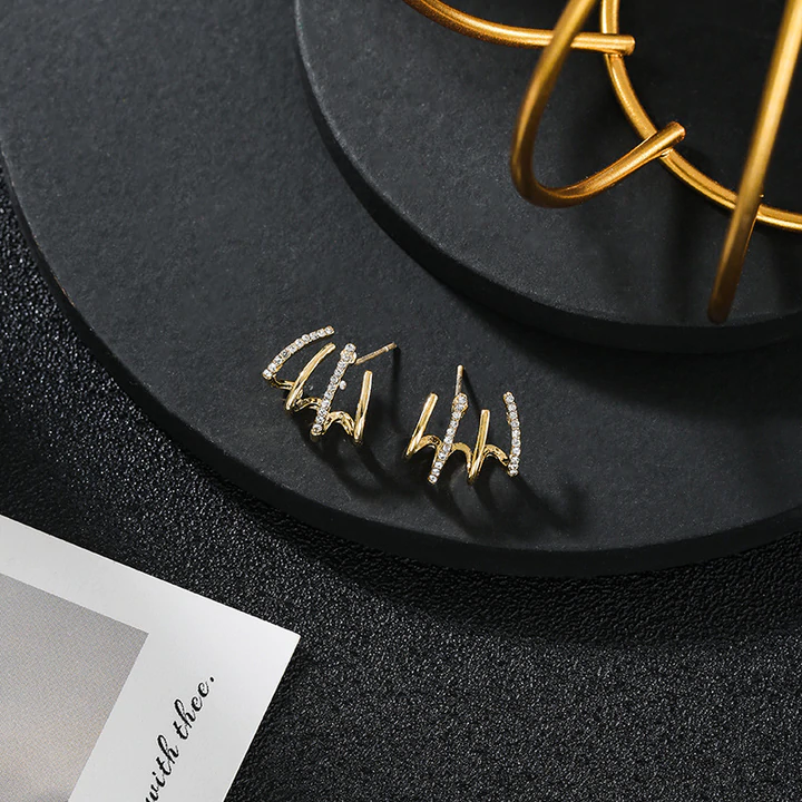 Shiny Crystal Earrings - Image 5