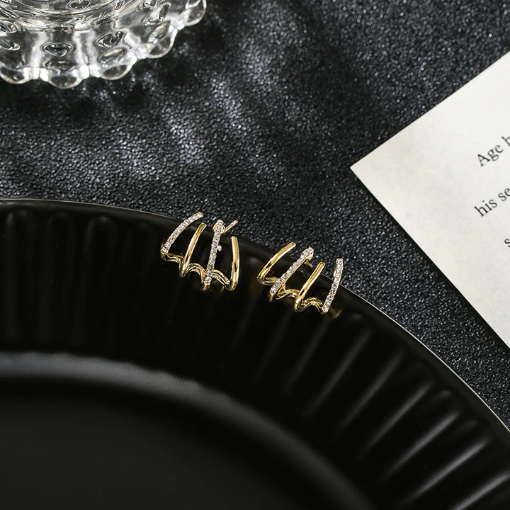 Shiny Crystal Earrings - Image 6