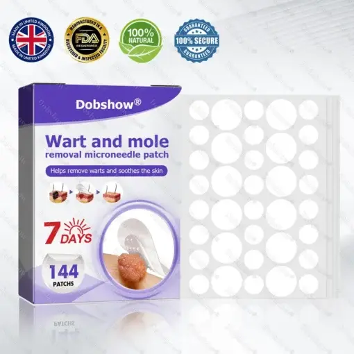 Wart and mole removal microneedle patch