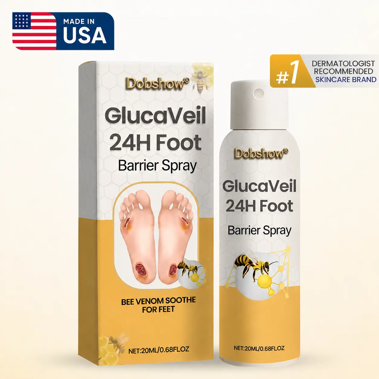 GlucaVeil: 24H Anti-Friction Foot Armor