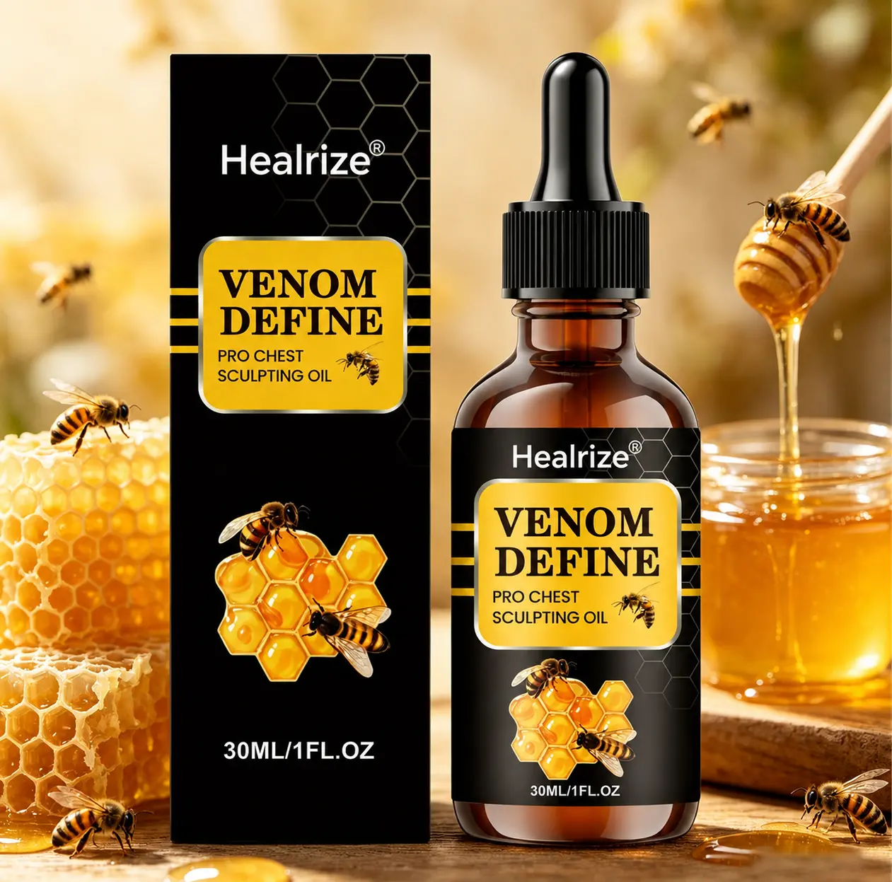 VenomDefine Pro: Gynecomastia-Targeted Chest Armor Oil