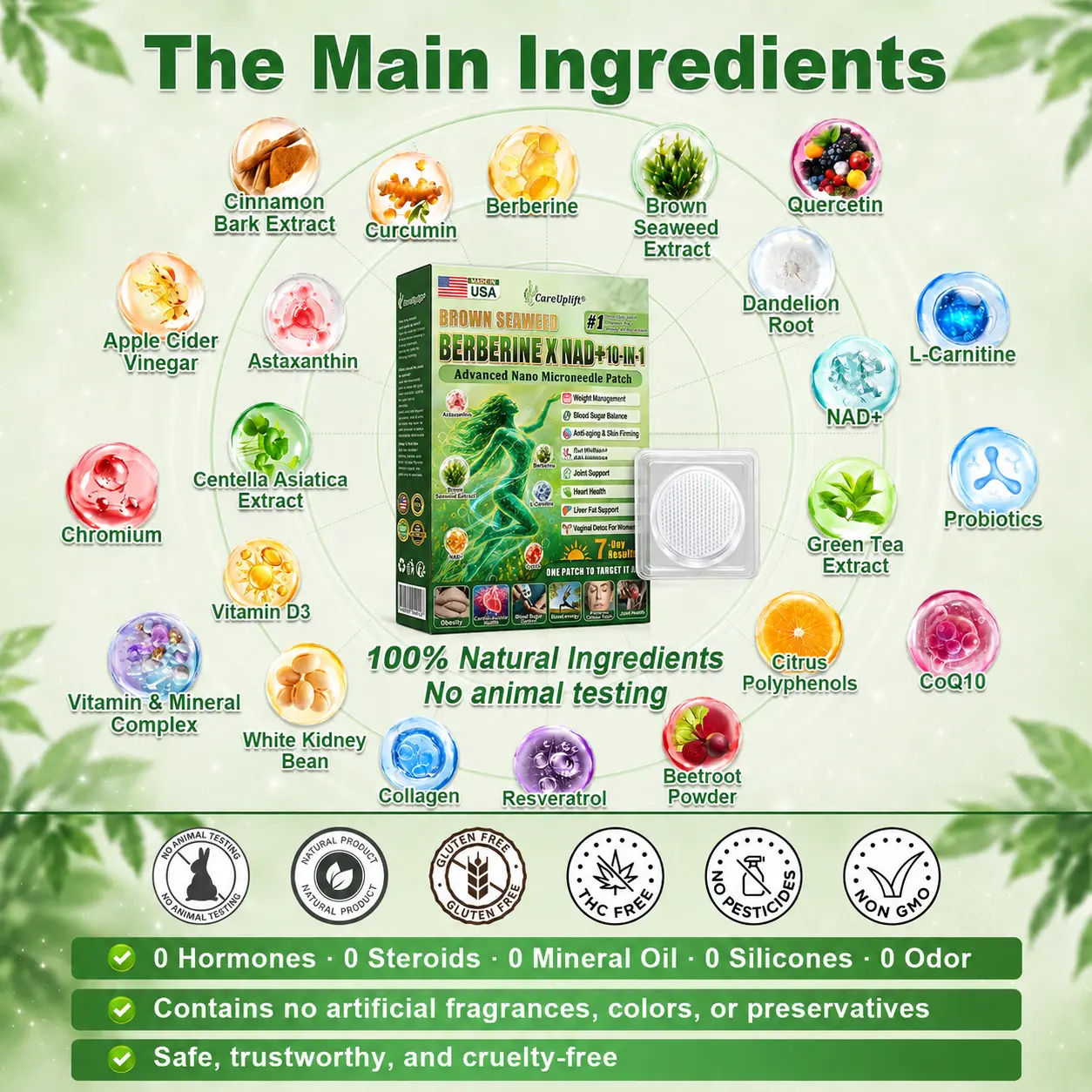 Brown Seaweed × Berberine × NAD+ 10-in-1 Nano Microneedle Nutrition Patch - Image 9
