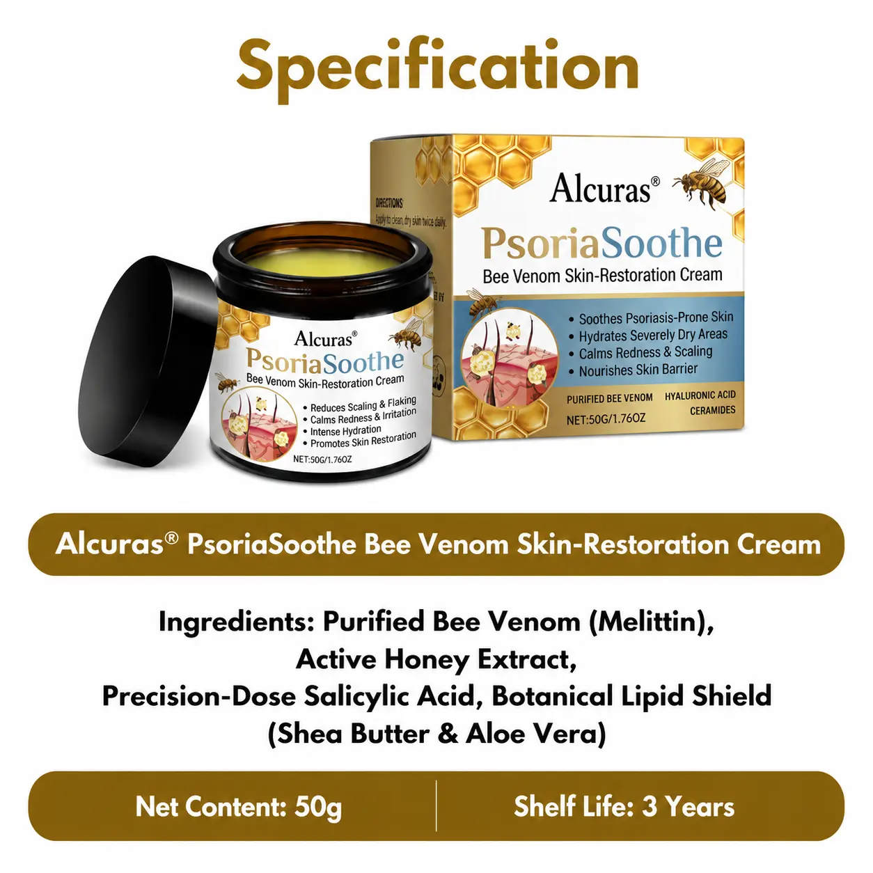 PsoriaSoothe Bee Venom Skin-Restoration Cream - Image 7