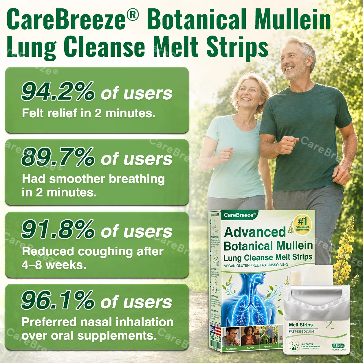 Advanced Botanical Mullein Lung Cleanse Melt Strips - Image 2