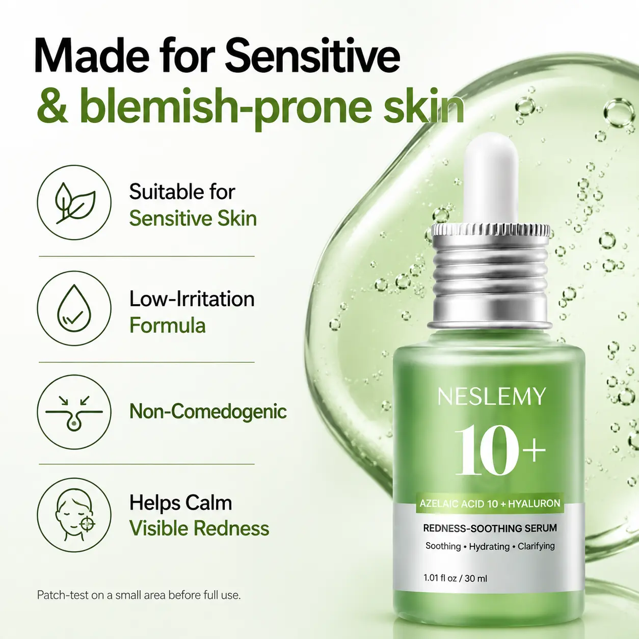 NESLEMY 10% Azelaic Acid + Hyaluron Soothing Serum - Image 9