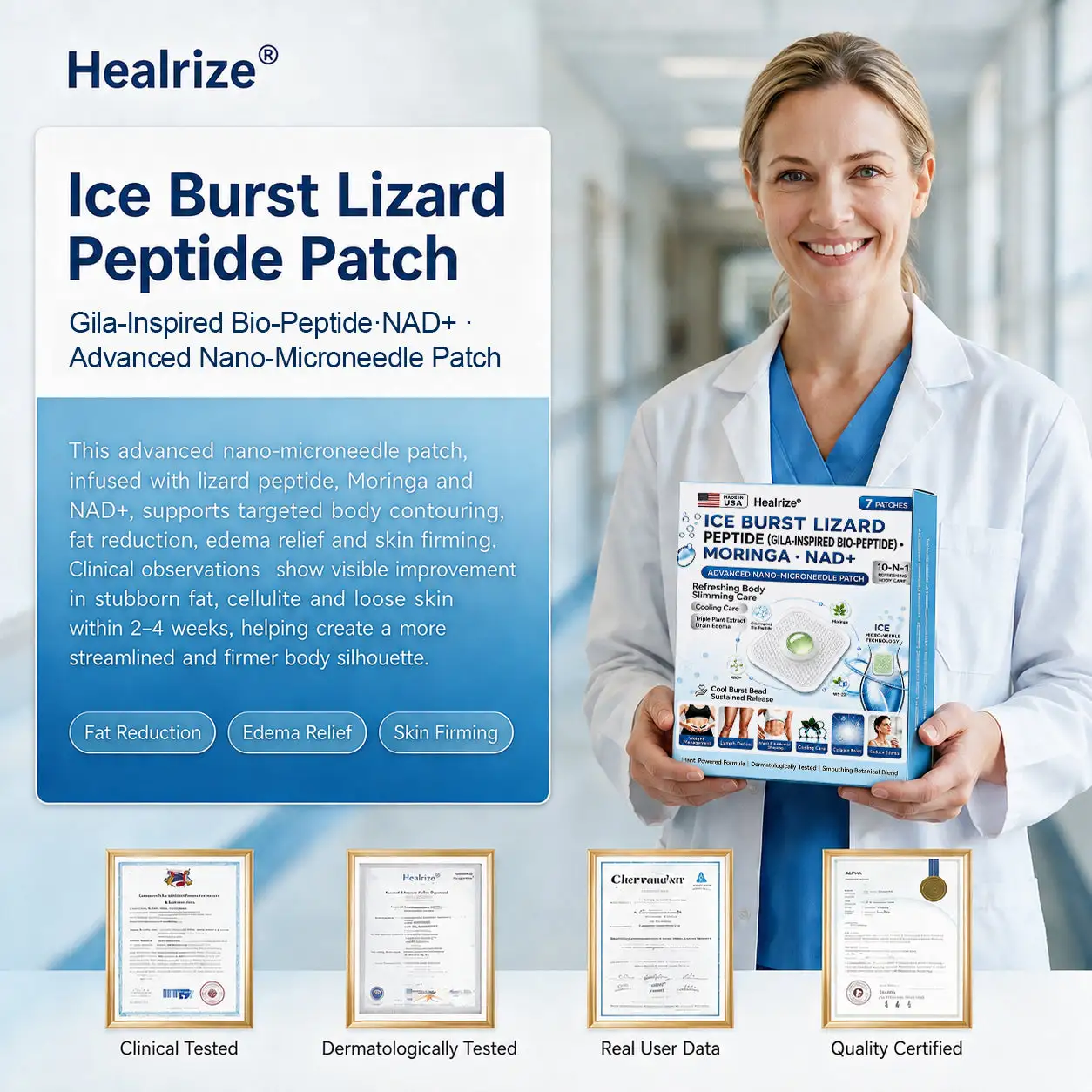 ICE BURST LIZARD PEPTIDE・Moringa・NAD+ Advanced Nano-Microneedle Patch - Image 8