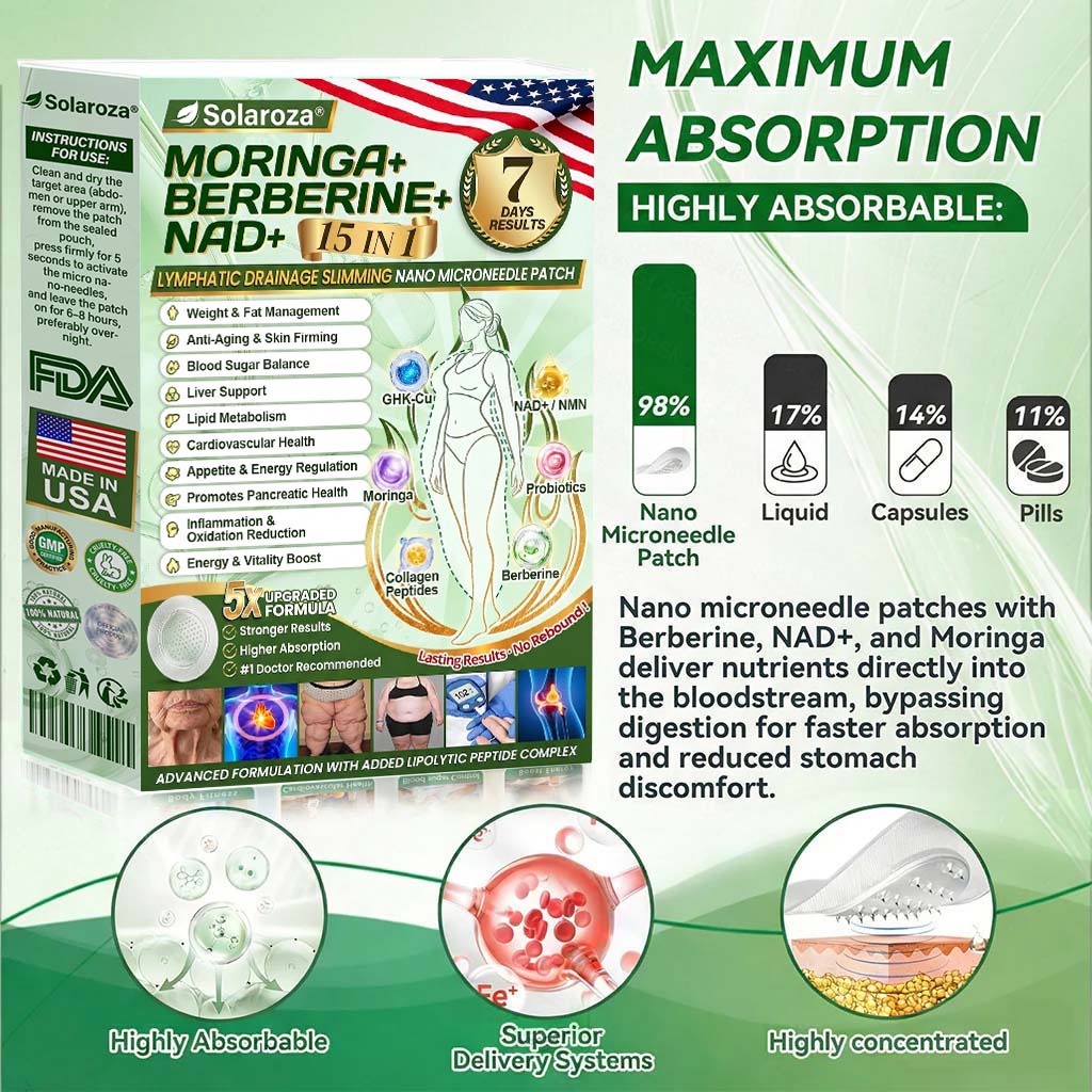 Moringa & Berberine 10-in-1 Advanced Nano Microneedle Patch