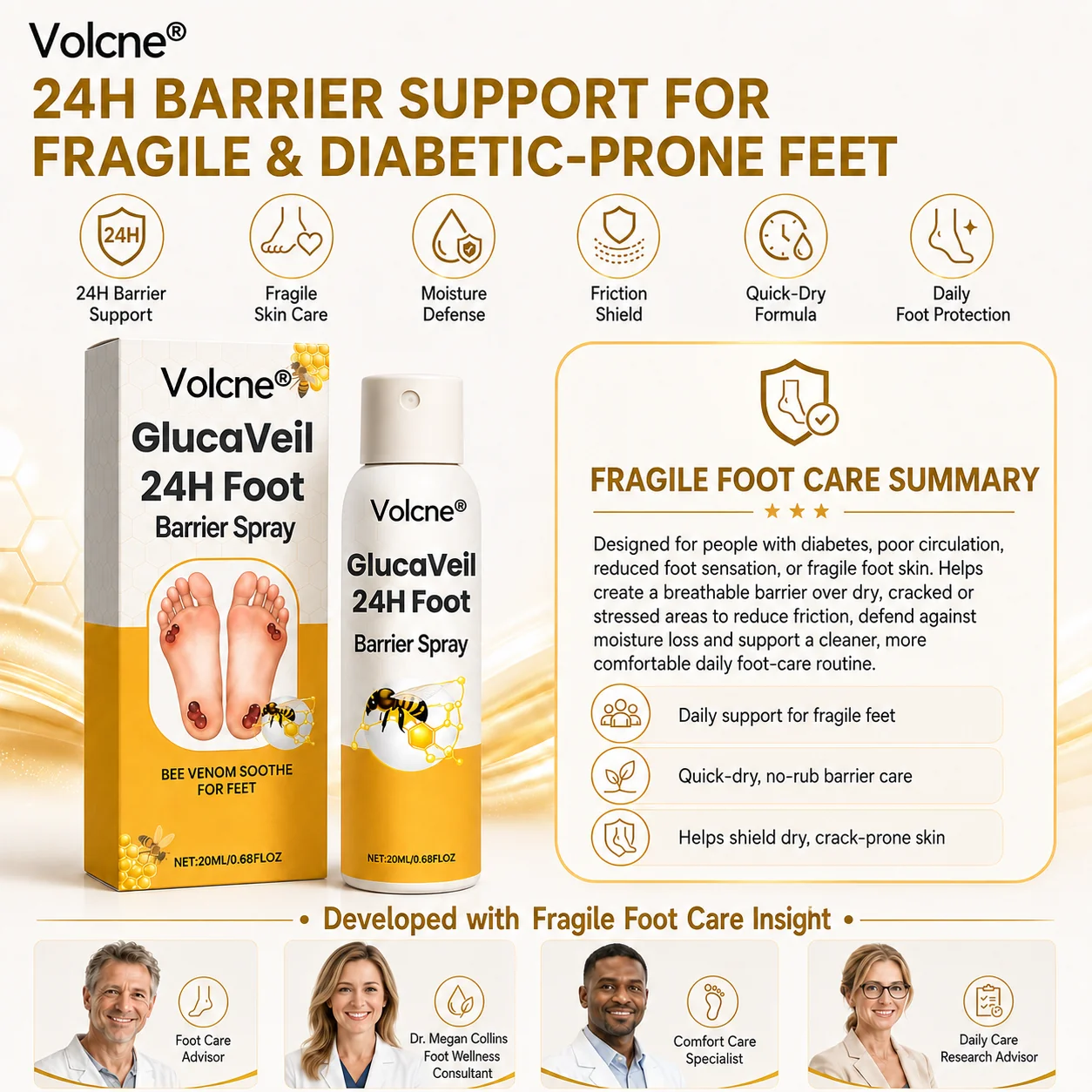 GlucaVeil 24H Foot Barrier Spray