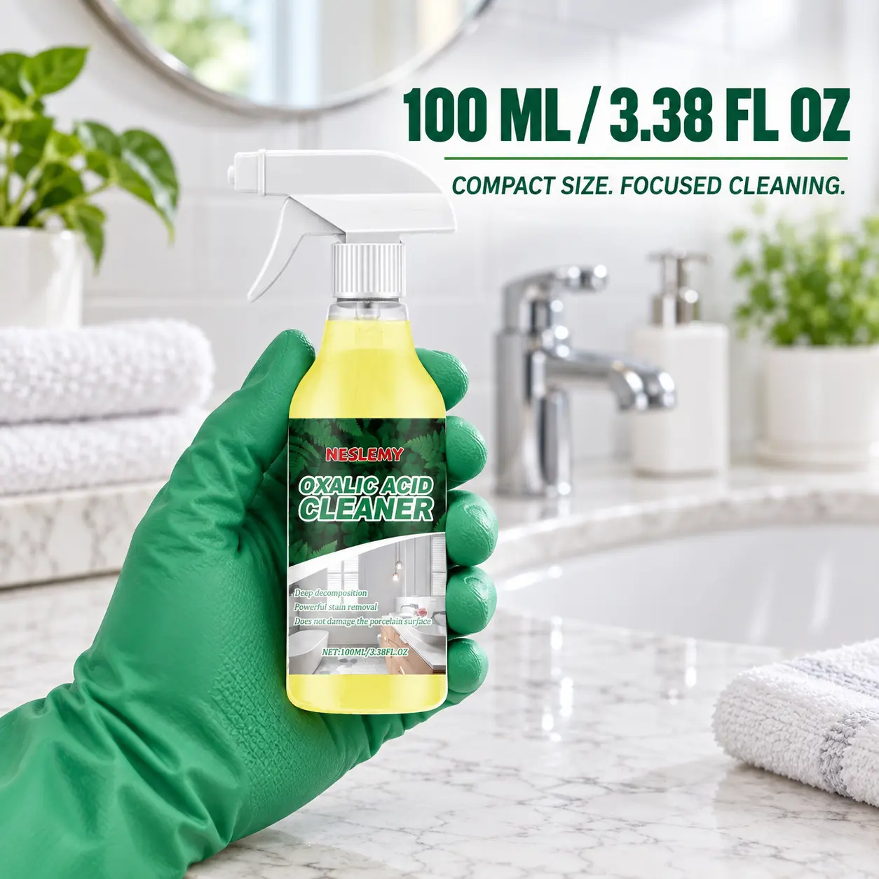 NESLEMY Oxalic acid Cleaner for Tough Toilet & Sink Stains - Image 7